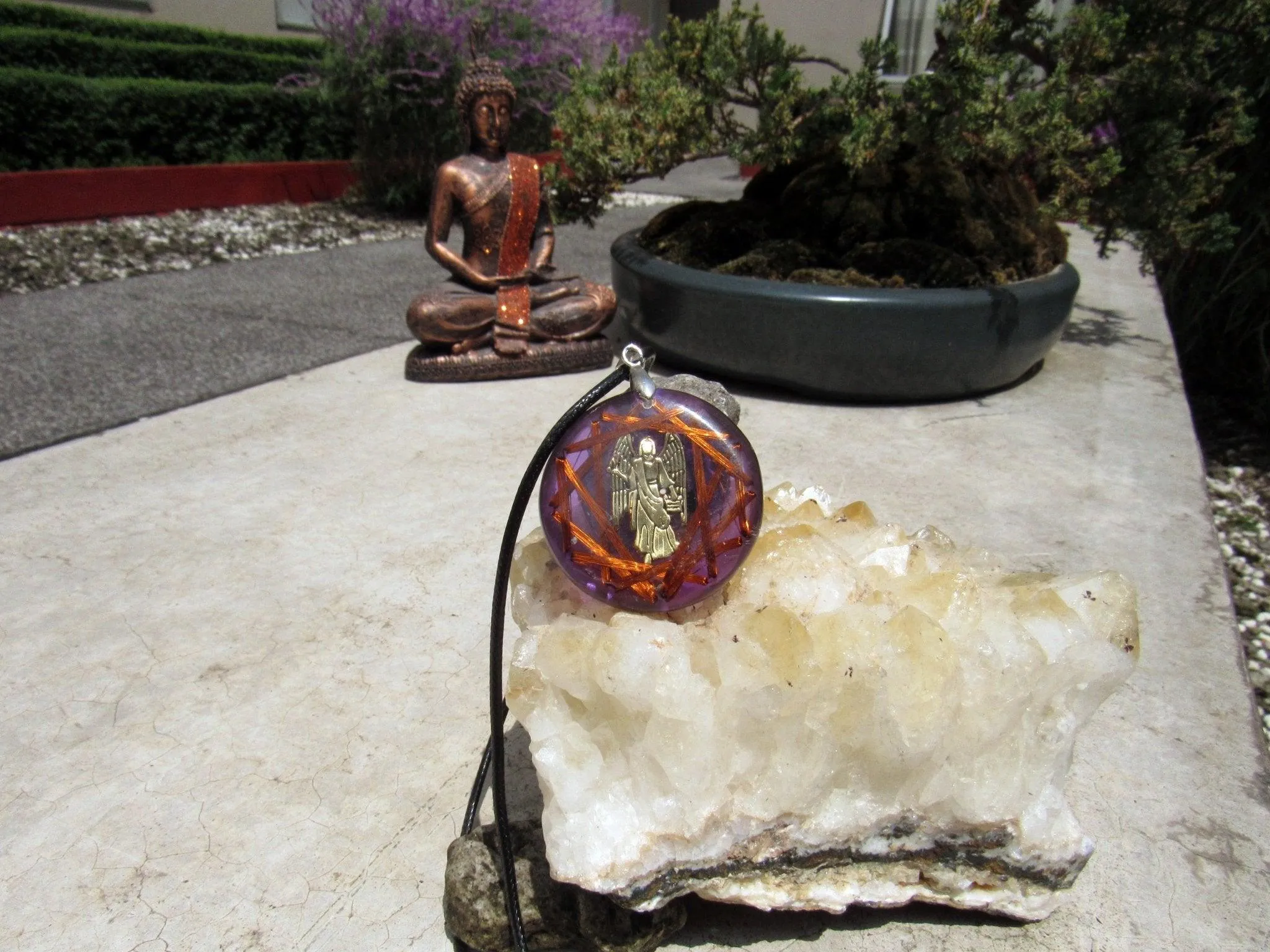 Archangel Uriel 12 Vortex with Citrine Quartz Protective Necklace - Empower your Spirit