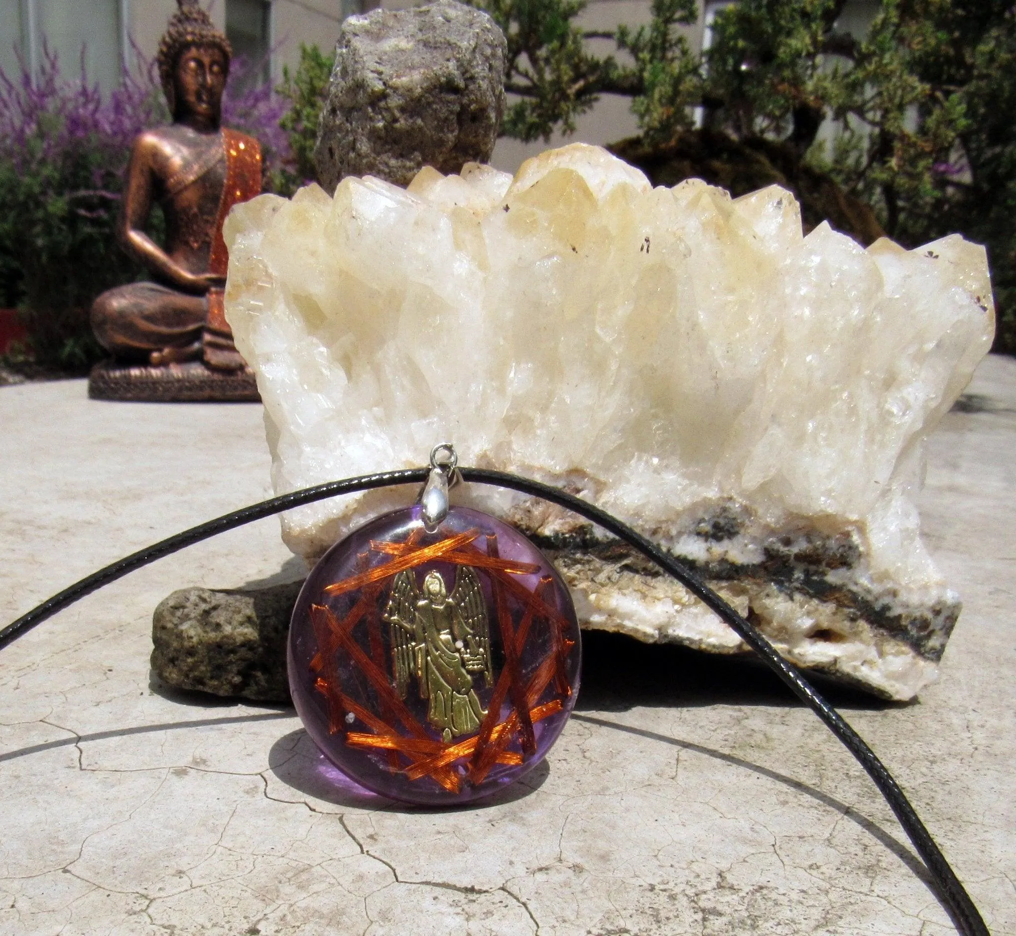 Archangel Uriel 12 Vortex with Citrine Quartz Protective Necklace - Empower your Spirit