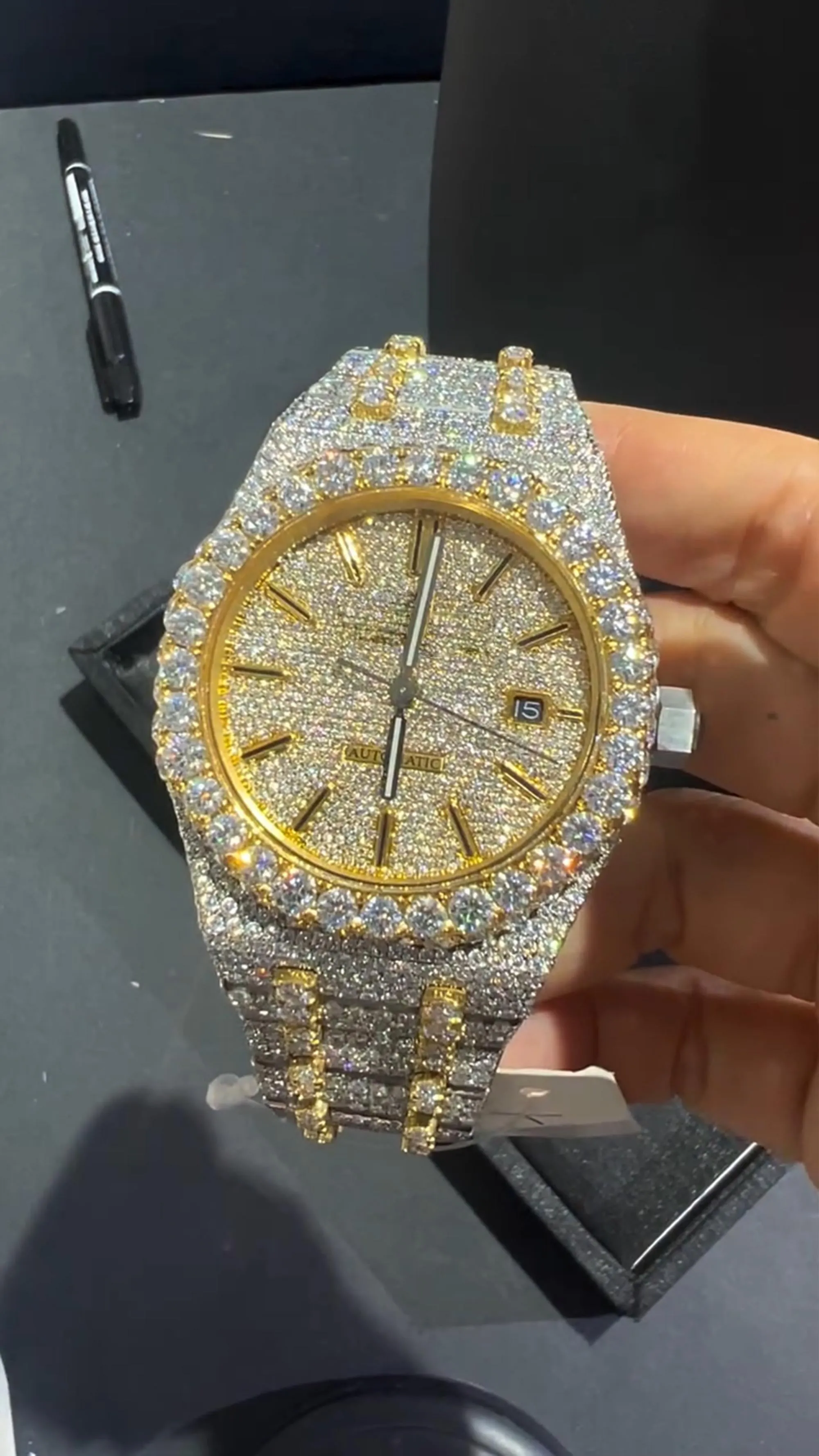 Audemars Piguet Moissanite Diamond Watch  W 51