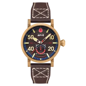 AVI-8 80th Anniversary Royal British Limited Edition Mens Carbon Brown AV-4108-RBL-05