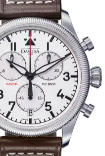 Aviator Fly Back Quartz Chronograph White Men's Pilot Watch 16249915