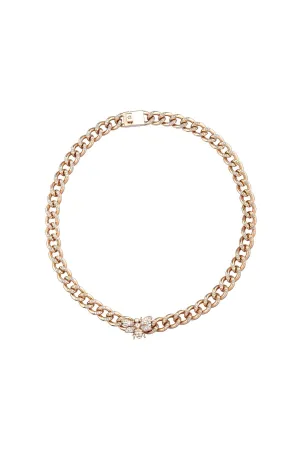 BEE GODDESS | 14K YELLOW GOLD QUEEN BEE DIAMOND CHAIN NECKLACE