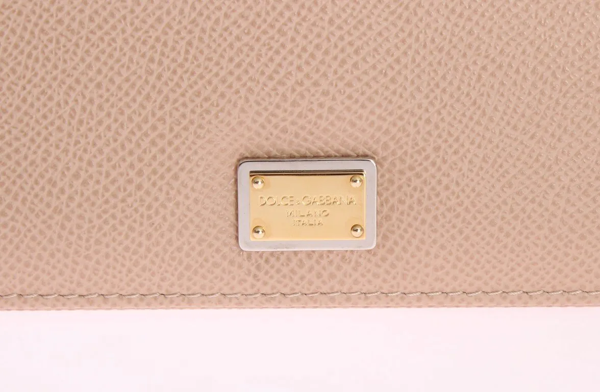 Beige Dauphine Leather Jewelry Accessory Case
