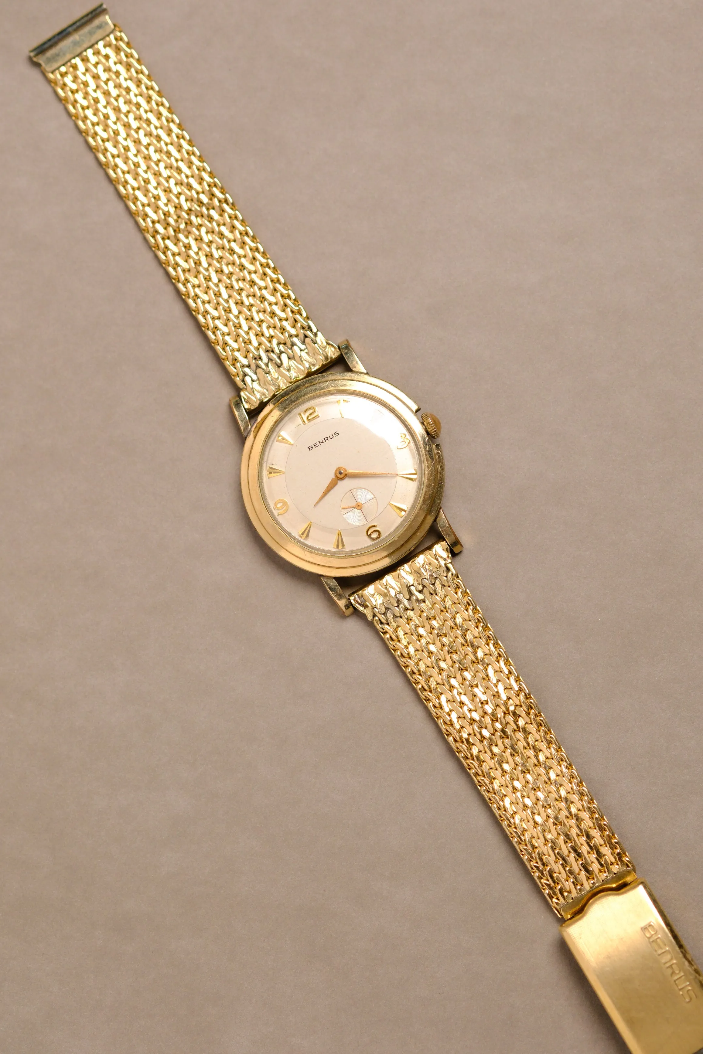 Benrus Jumbo 35 mm 10k Watch w/ Original Band - 1956