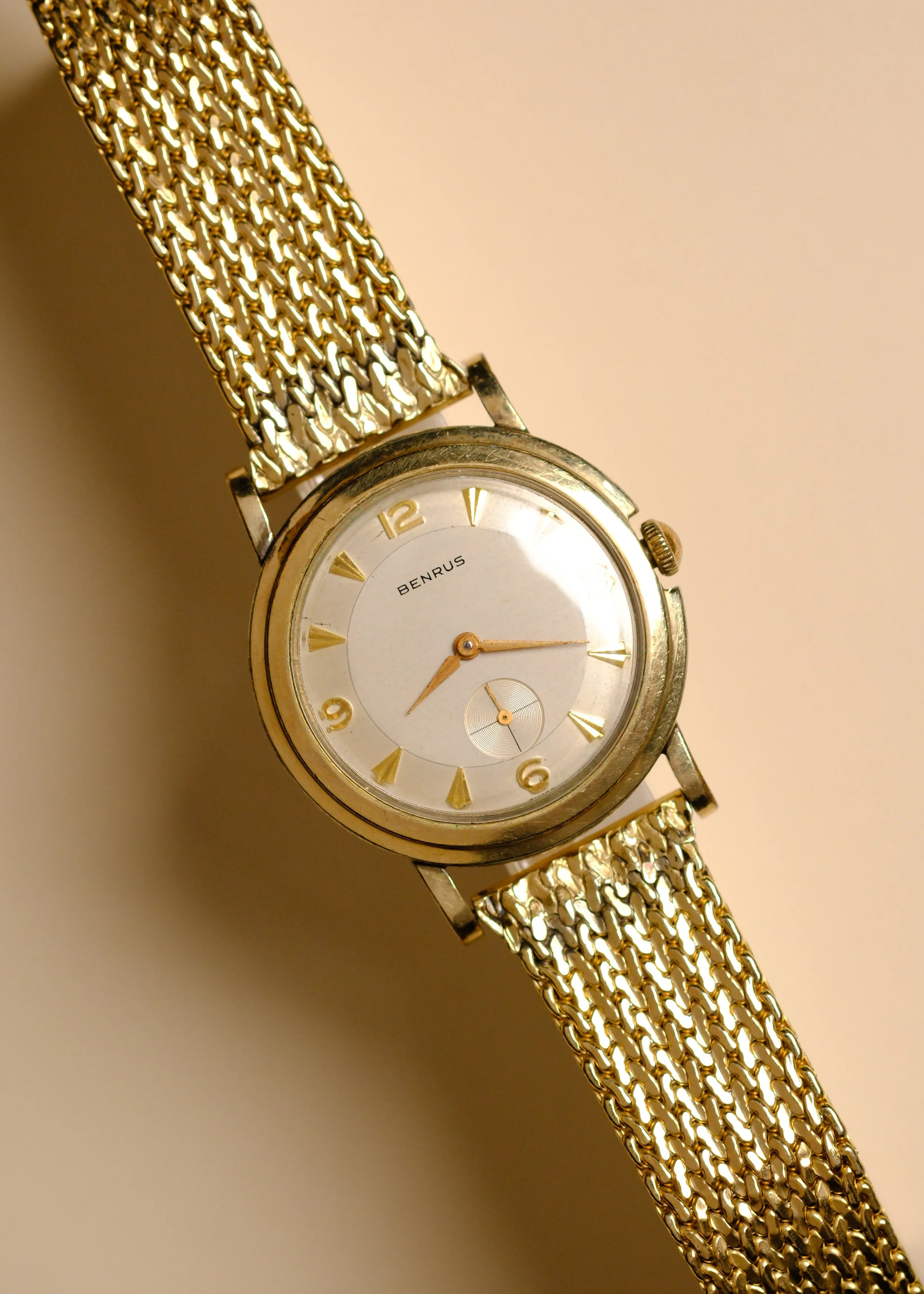 Benrus Jumbo 35 mm 10k Watch w/ Original Band - 1956