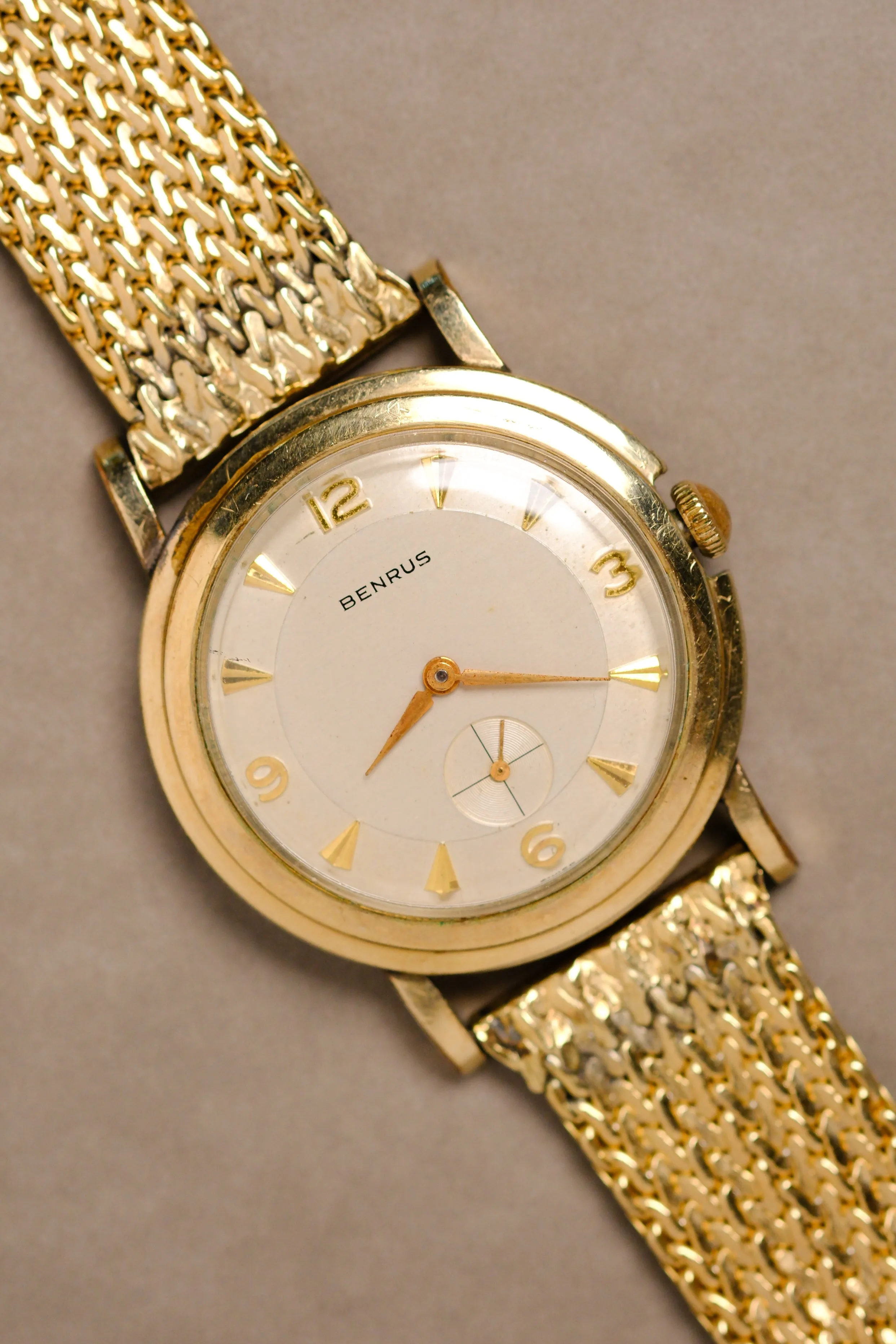 Benrus Jumbo 35 mm 10k Watch w/ Original Band - 1956