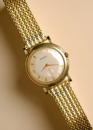 Benrus Jumbo 35 mm 10k Watch w/ Original Band - 1956