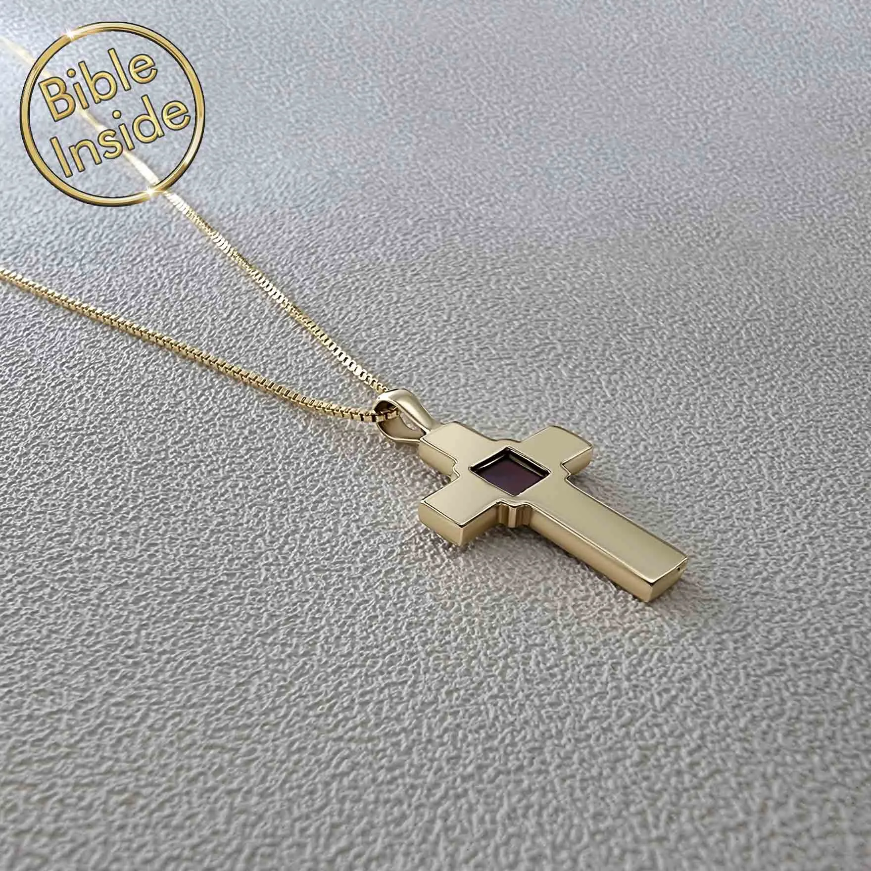 Bible On Jewelry: Nano Bible - Pure Cross Pendant (22mm)