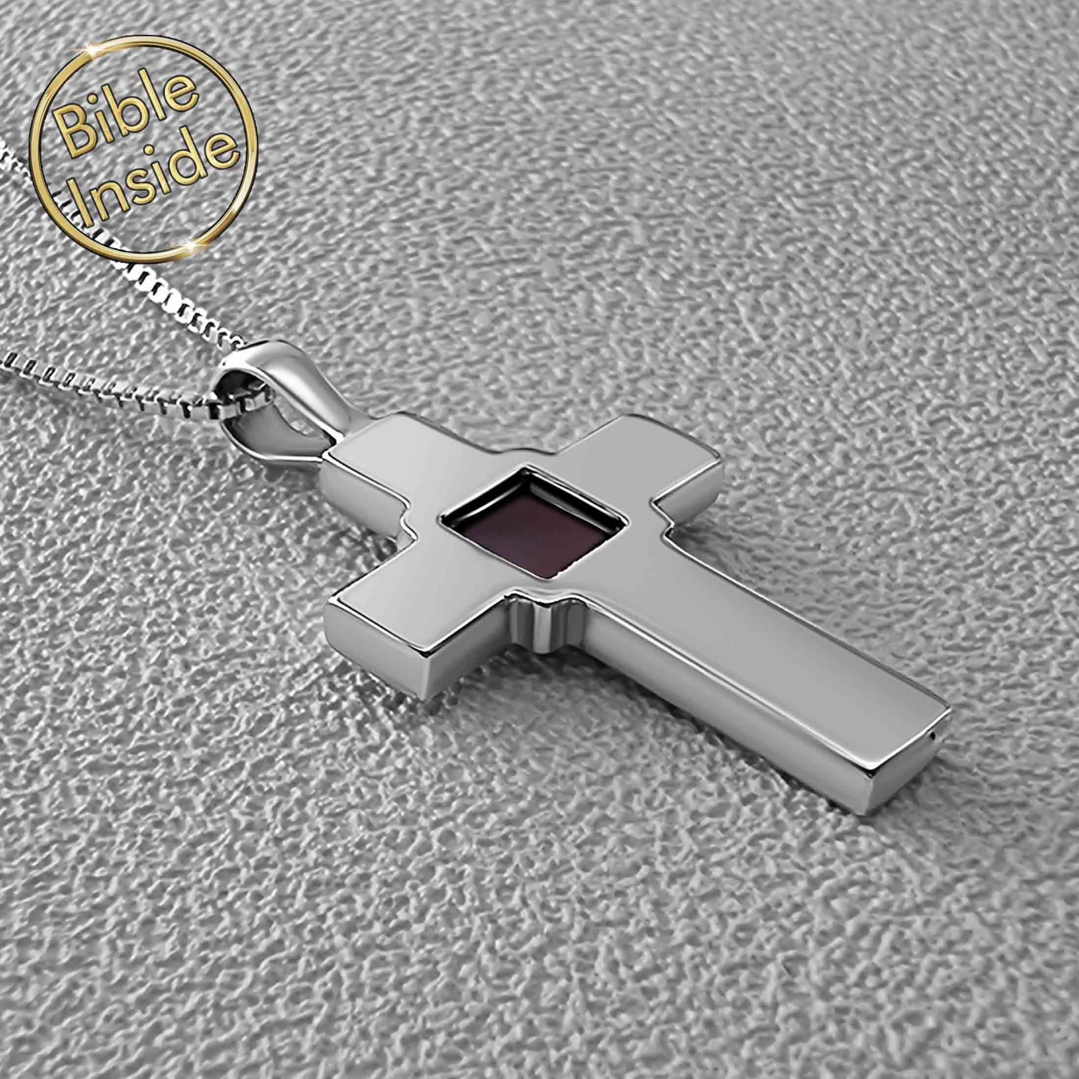 Bible On Jewelry: Nano Bible - Pure Cross Pendant (22mm)
