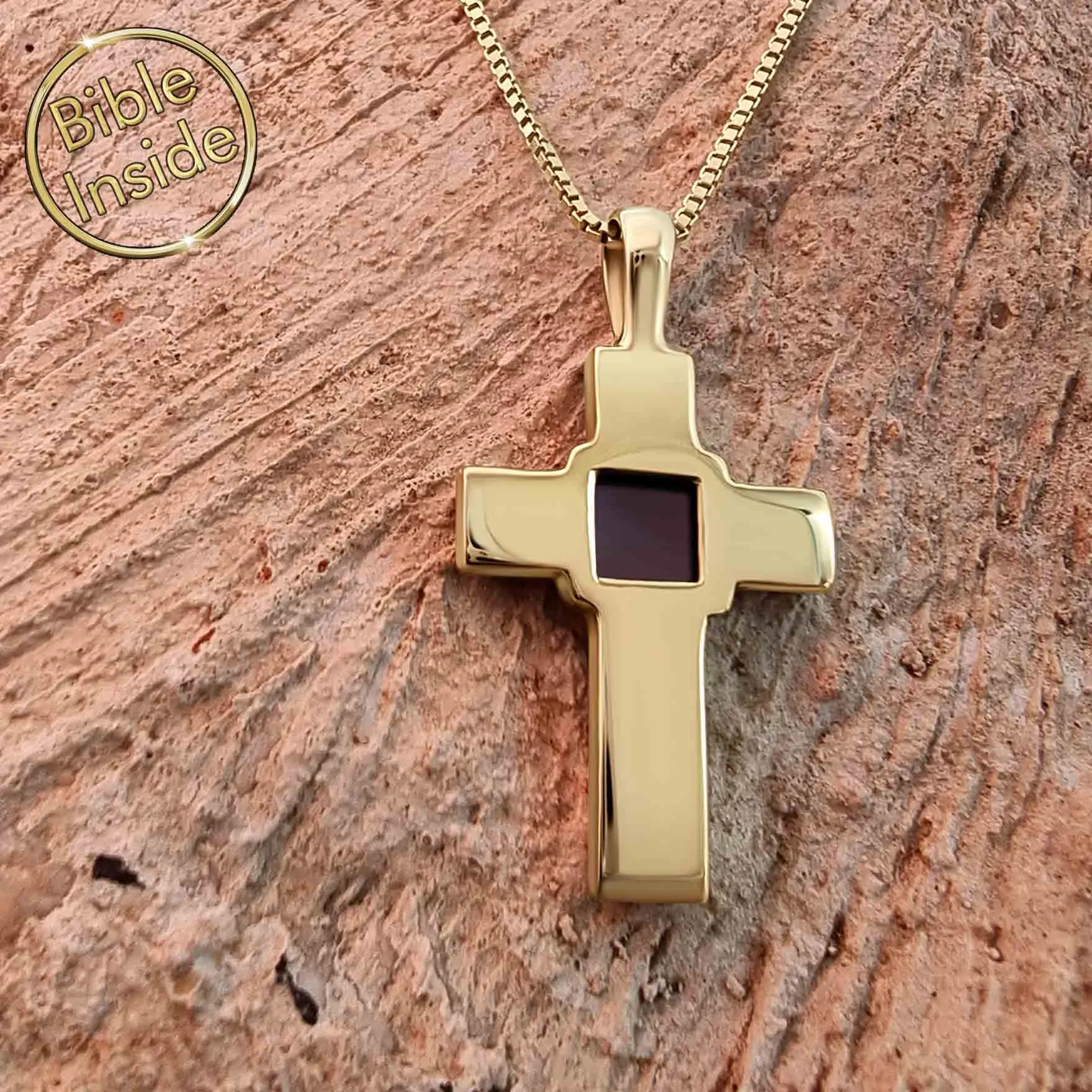 Bible On Jewelry: Nano Bible - Pure Cross Pendant (22mm)
