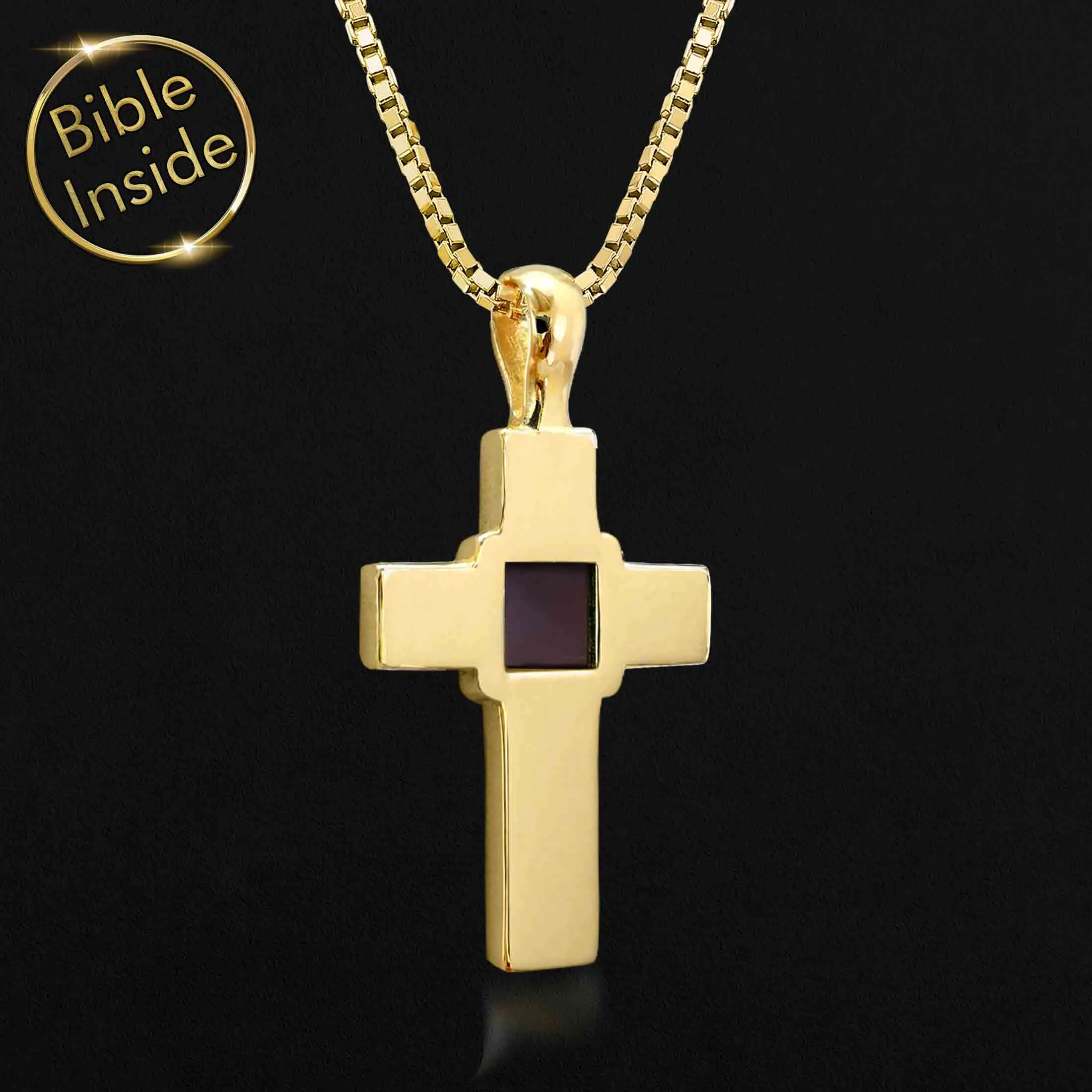 Bible On Jewelry: Nano Bible - Pure Cross Pendant (22mm)