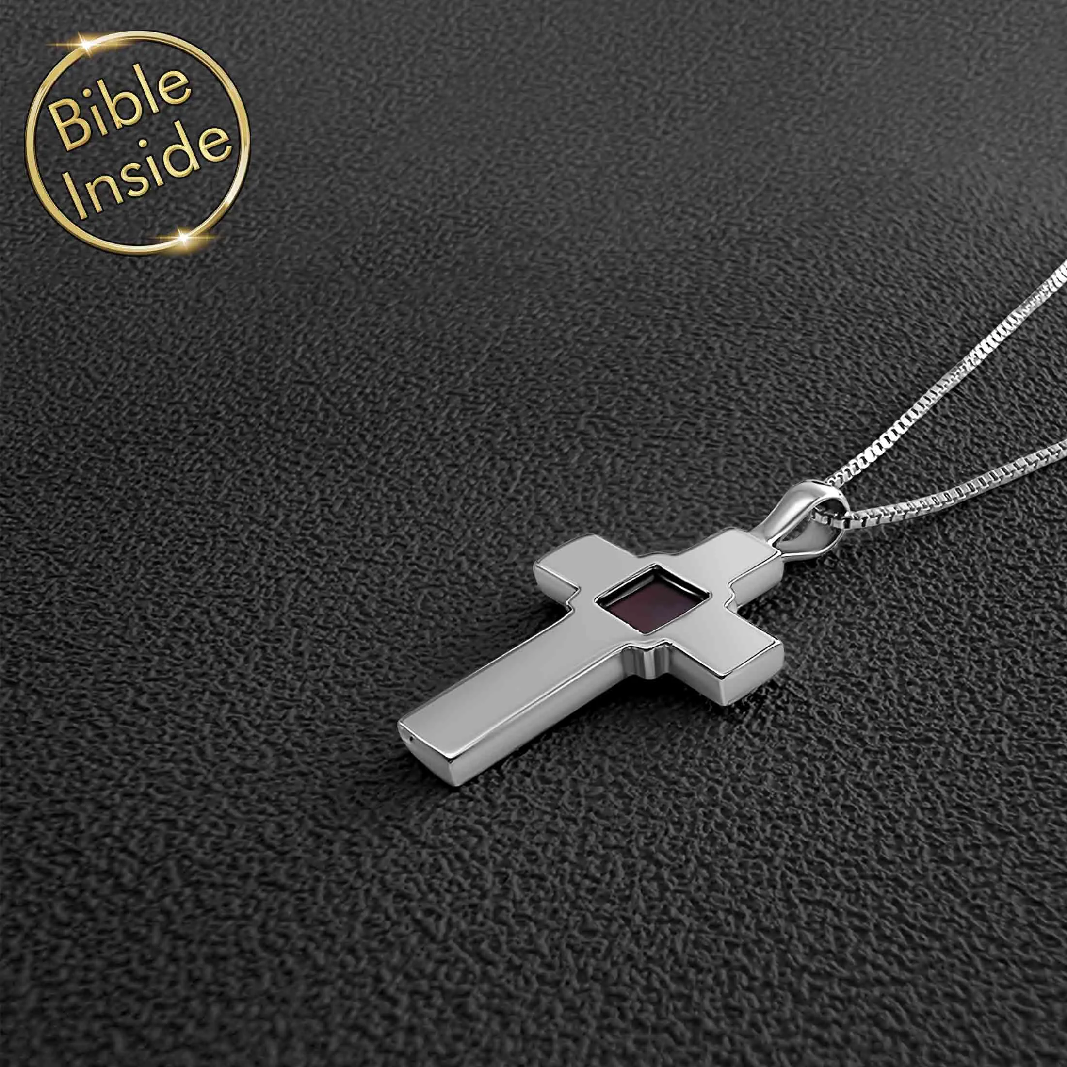 Bible On Jewelry: Nano Bible - Pure Cross Pendant (22mm)