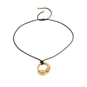 Black Leather Necklace