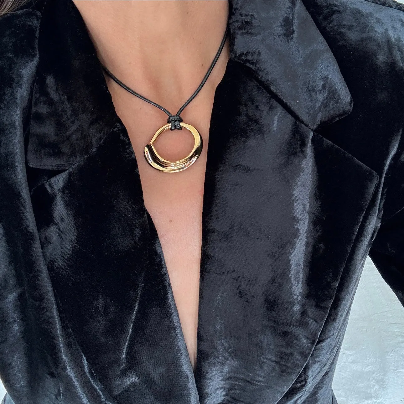 Black Leather Necklace