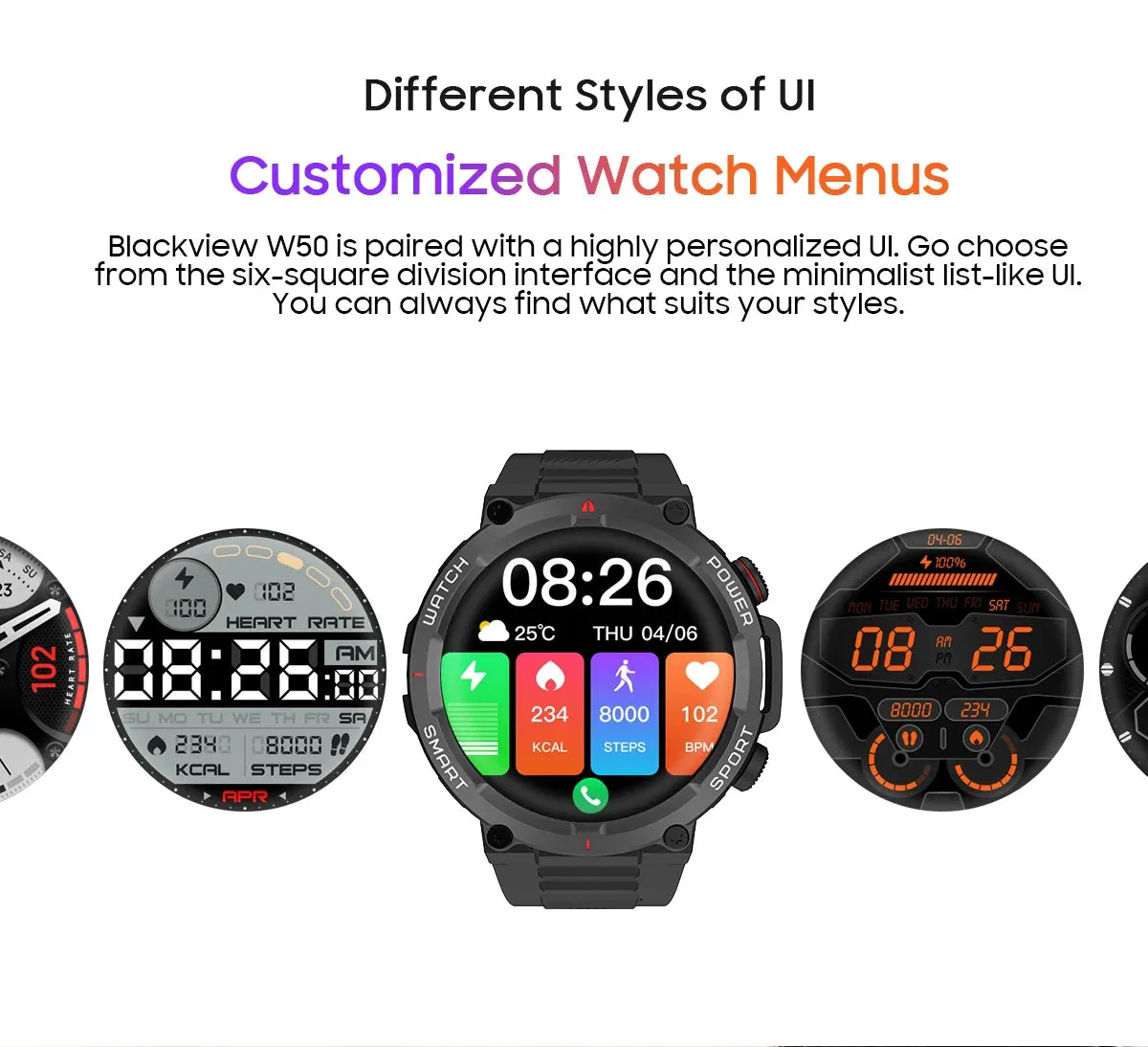 BLACKVIEW W50 1.39" Sports Smart Watch