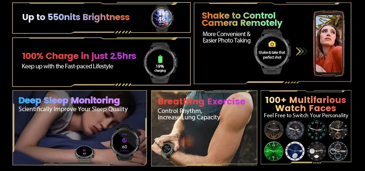 BLACKVIEW W50 1.39" Sports Smart Watch