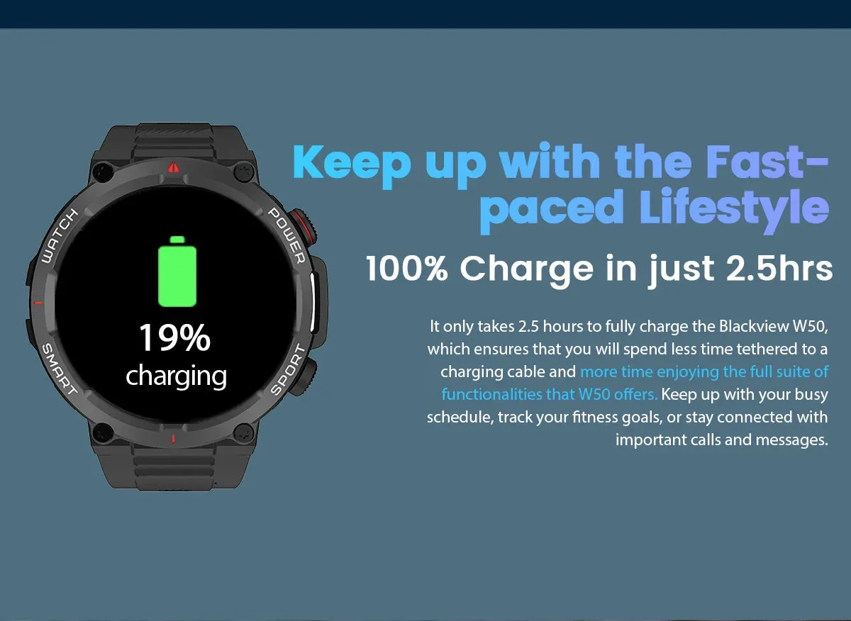 BLACKVIEW W50 1.39" Sports Smart Watch