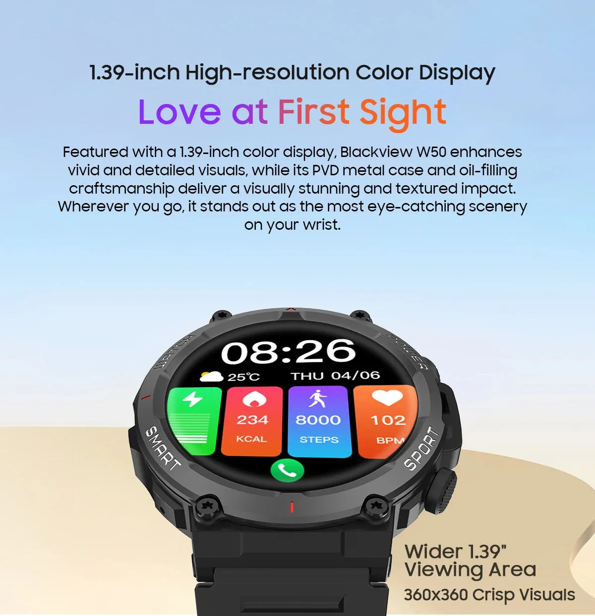 BLACKVIEW W50 1.39" Sports Smart Watch