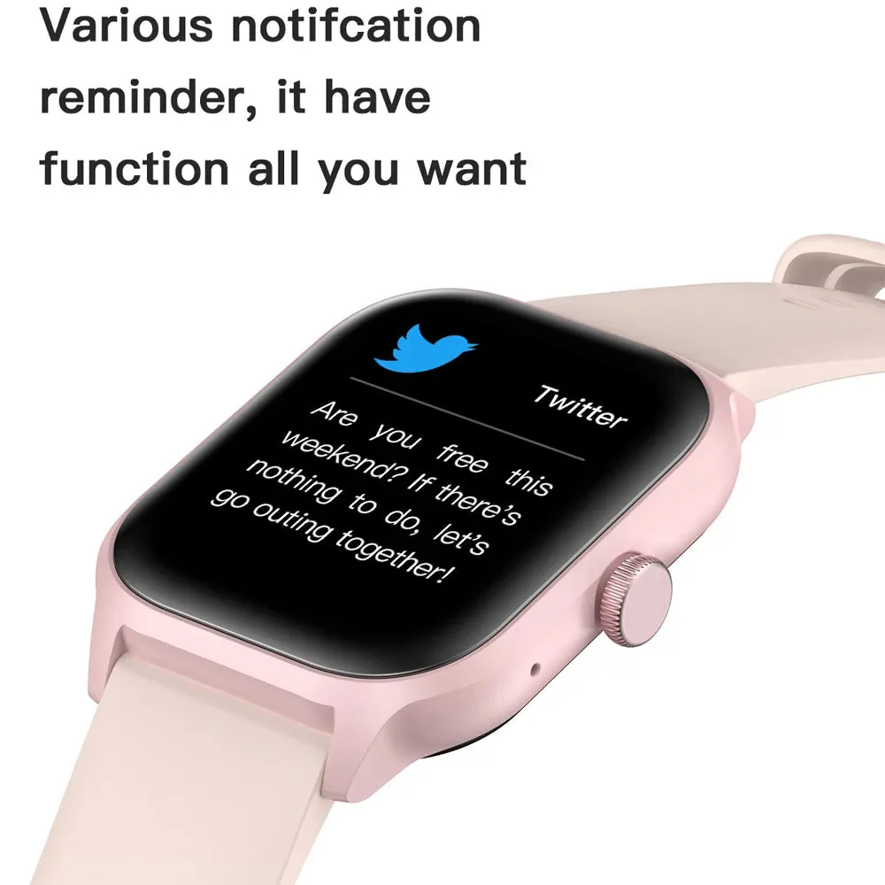 Bluetooth Call Smartwatch 2024 with Women's  Period Tracking - Waterproof Unisex Design Touch Dial Music Fitness Tracker Sports Watches   Android & IOS Compatible, Various Social Media Supporter - Perfect Gift for All