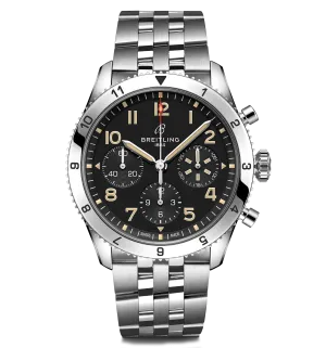 Breitling Classic AVI Chronograph 42 P-51 Mustang Watch with Stainless Steel Bracelet