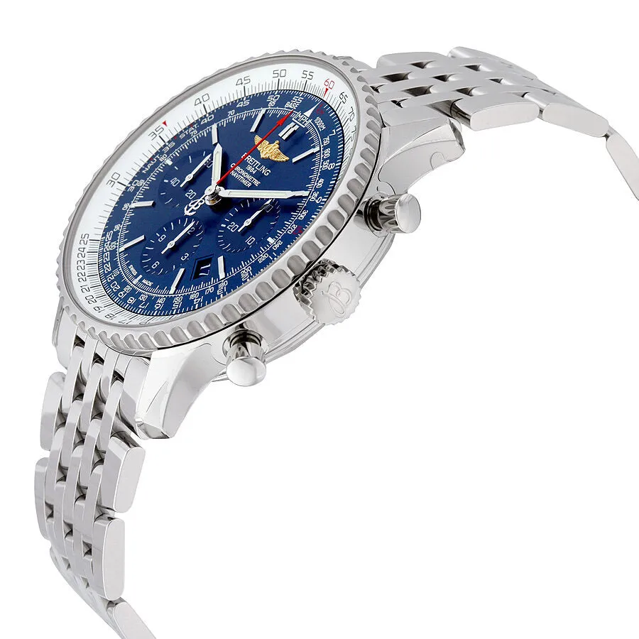 Breitling Navitimer 01 46MM Chronograph Aurora Blue Dial Stainless Steel Men's Watch AB012721-C889SS AB012721-C889-453A
