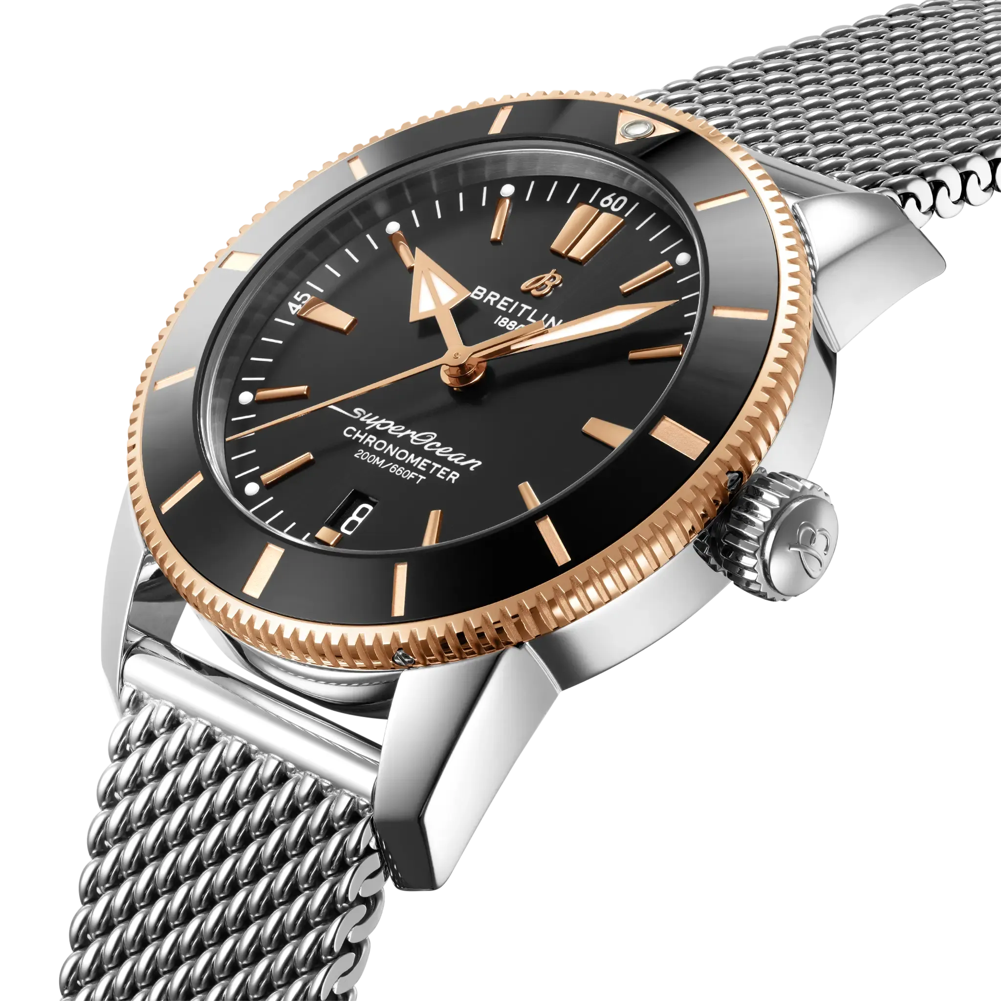 Breitling Superocean Heritage B20 Automatic 44 Watch with Black Dial