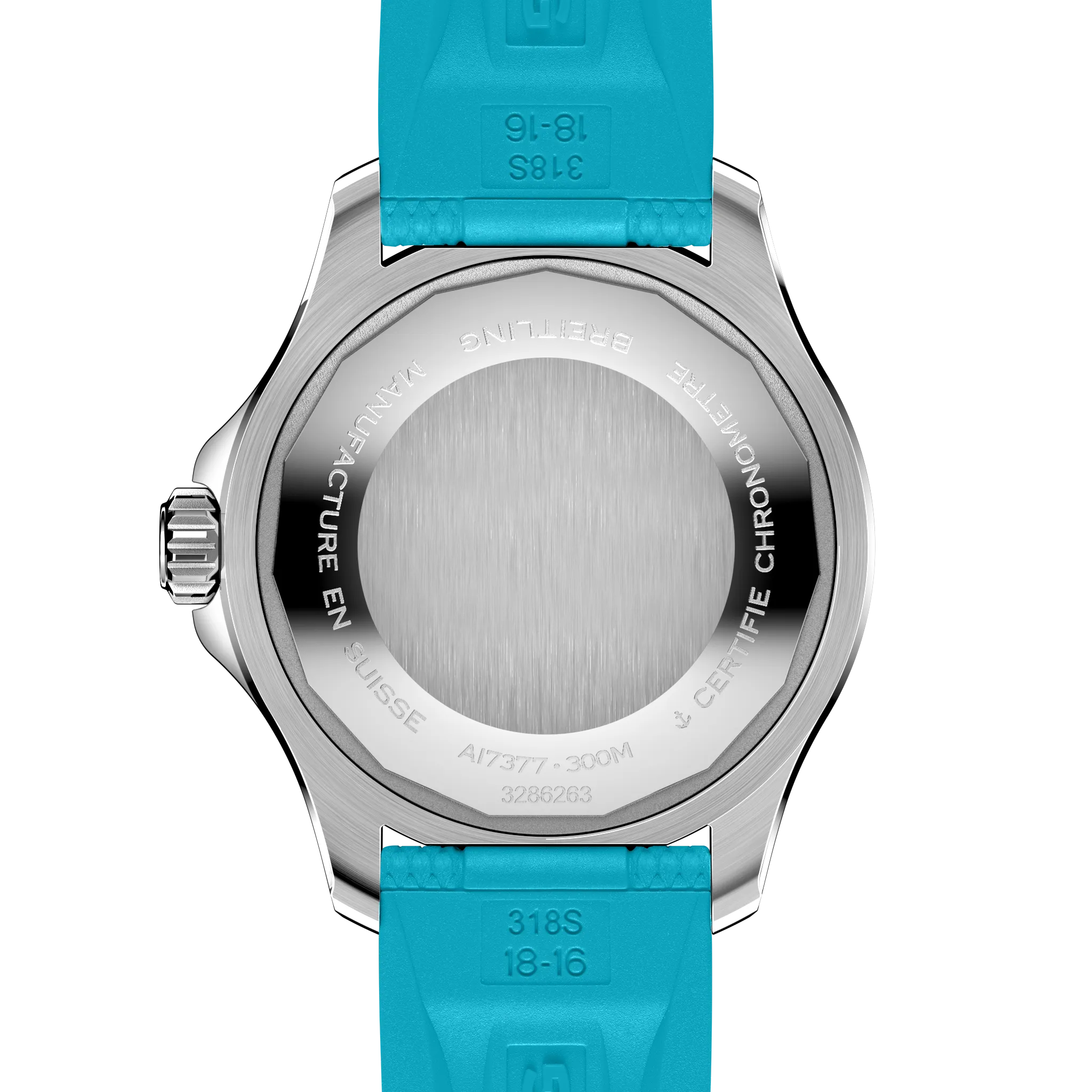 Breitling Superocean Turquoise on Rubber Watch, 36mm