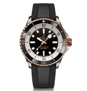 Breitling Superocean Two-Tone Black on Rubber Watch, 42mm