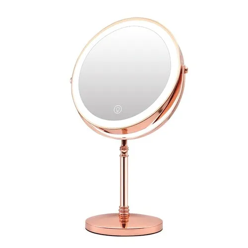 Bringing the Studio to You: 8 Inch Makeup Mirror with Light, USB Charging, and 10x Magnifying for Vanity