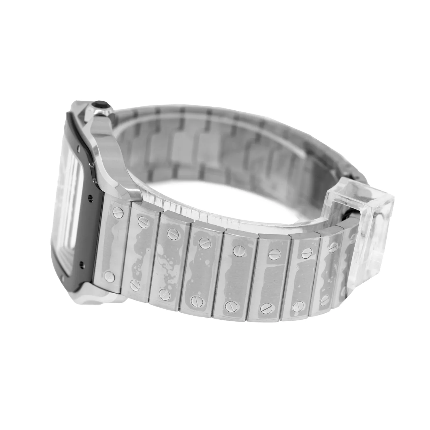 Cartier Santos 40mm Stainless Steel and ADLC Grey Roman Dial WSSA0037