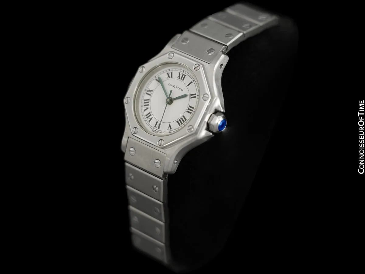 Cartier Santos Octagon Ladies Automatic Watch - Stainless Steel