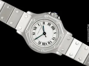Cartier Santos Octagon Ladies Automatic Watch - Stainless Steel
