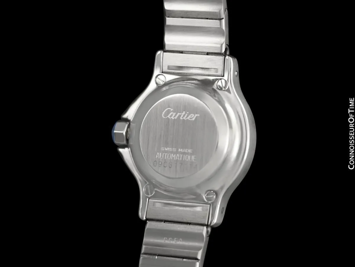 Cartier Santos Octagon Ladies Automatic Watch - Stainless Steel