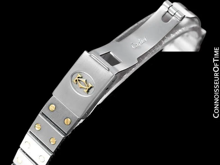 Cartier Santos Octagon Ladies Stainless Steel & 18K Gold Watch, Automatic - Papers