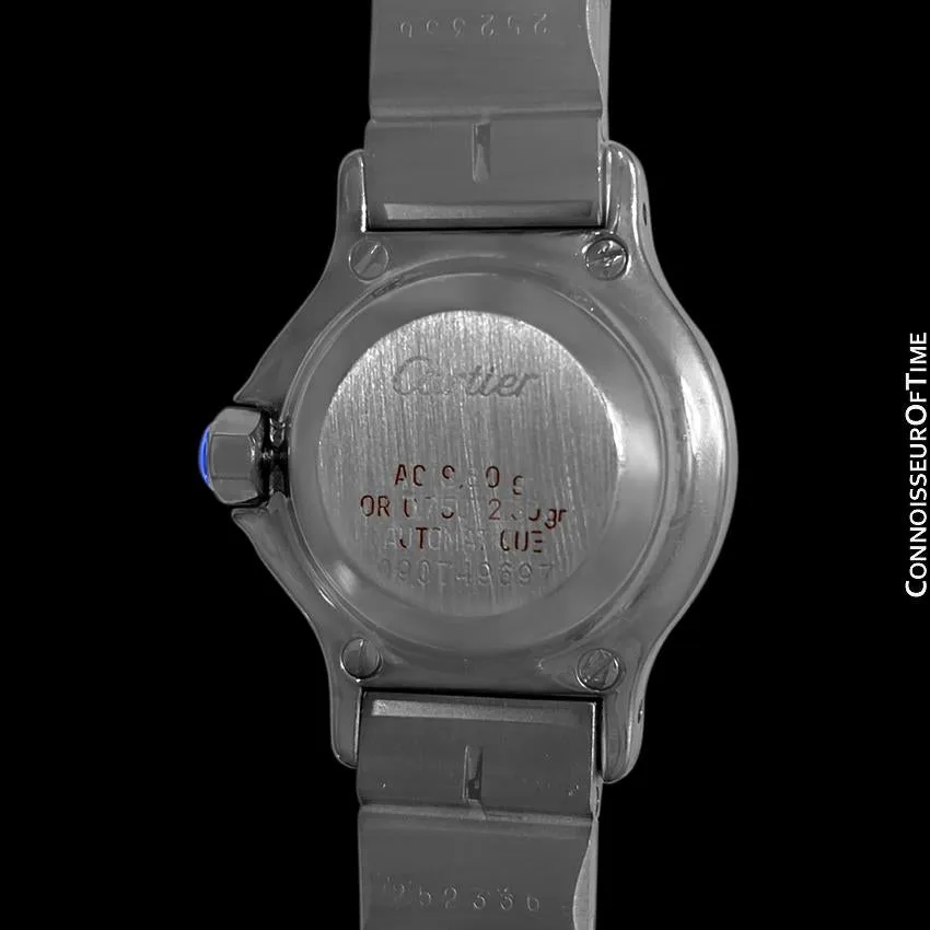 Cartier Santos Octagon Ladies Stainless Steel & 18K Gold Watch, Automatic - Papers
