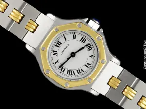 Cartier Santos Octagon Ladies Watch, Automatic - Stainless Steel & 18K Gold