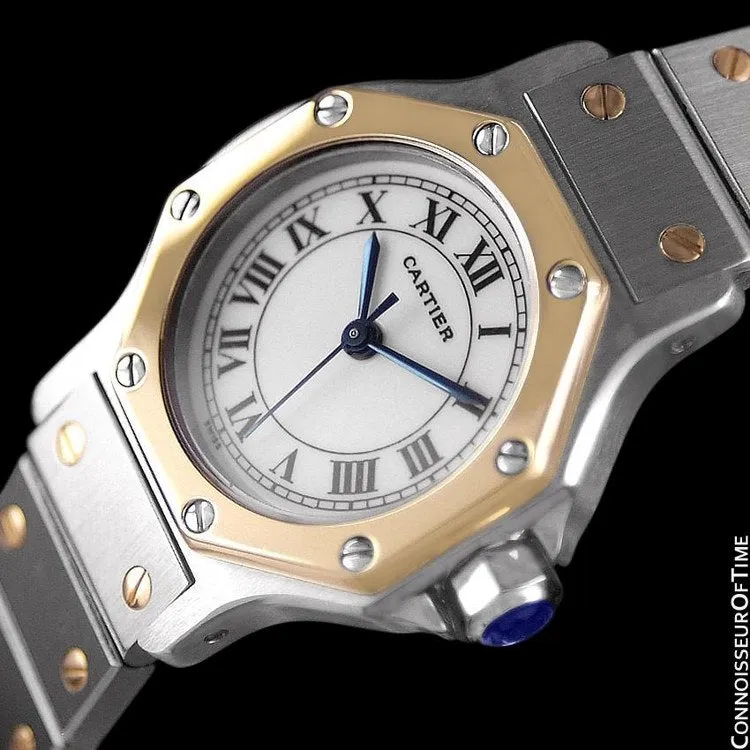 Cartier Santos Octagon Ladies Watch, Automatic - Stainless Steel & 18K Gold