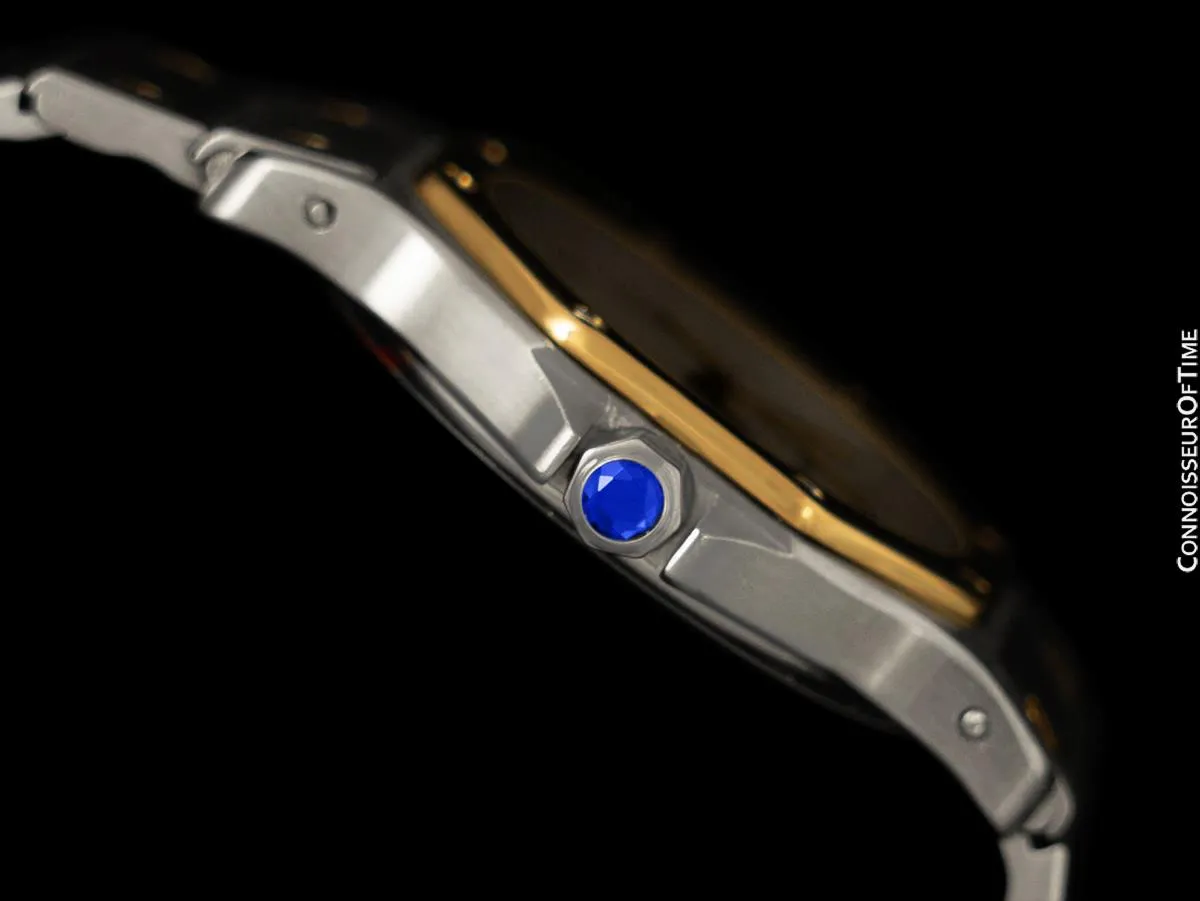 Cartier Santos Octagon Mens (Midsize) Quartz Watch - Stainless Steel & 18K Gold