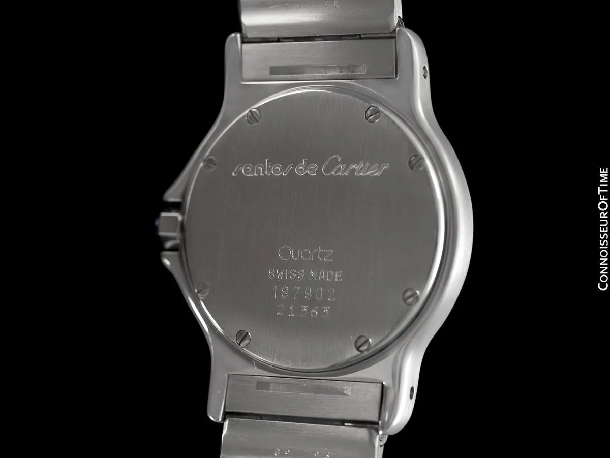 Cartier Santos Octagon Mens (Midsize) Quartz Watch - Stainless Steel and 18K Gold