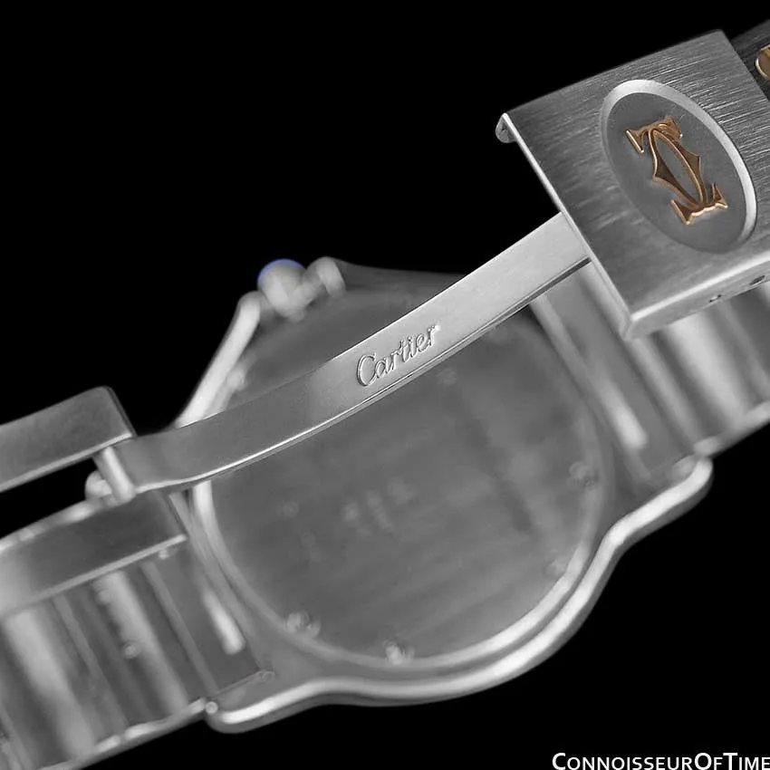 Cartier Santos Octagon Mens (Midsize) Quartz Watch - Stainless Steel and 18K Gold