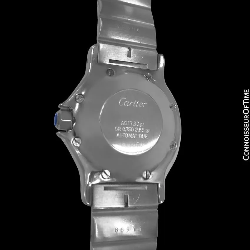 Cartier Santos Octagon Mens Unisex Watch, Automatic - Stainless Steel & 18K Gold