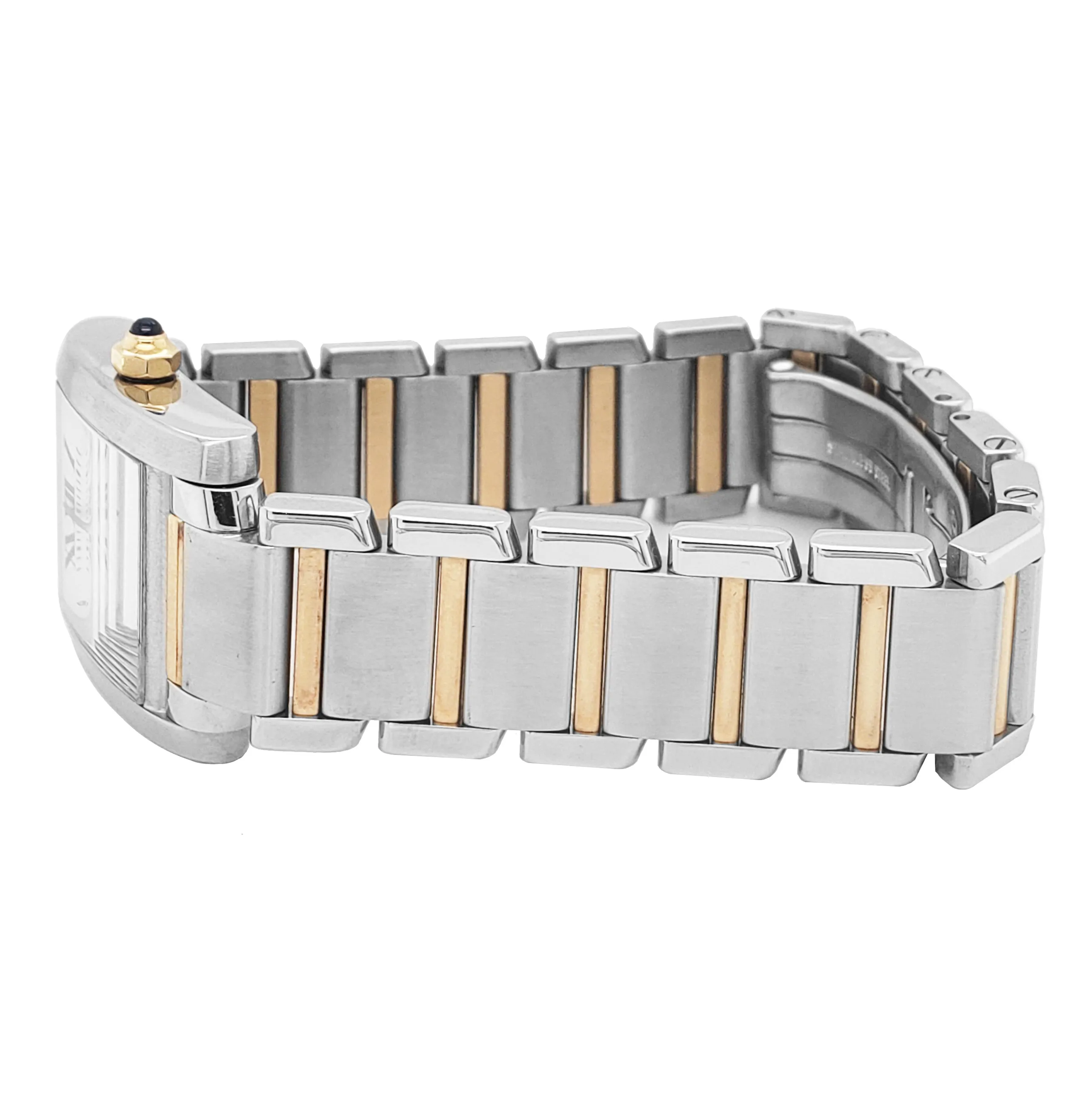 Cartier Tank Francaise Stainless Gold Roman Two-Tone Quartz Watch 2384 W51007Q4