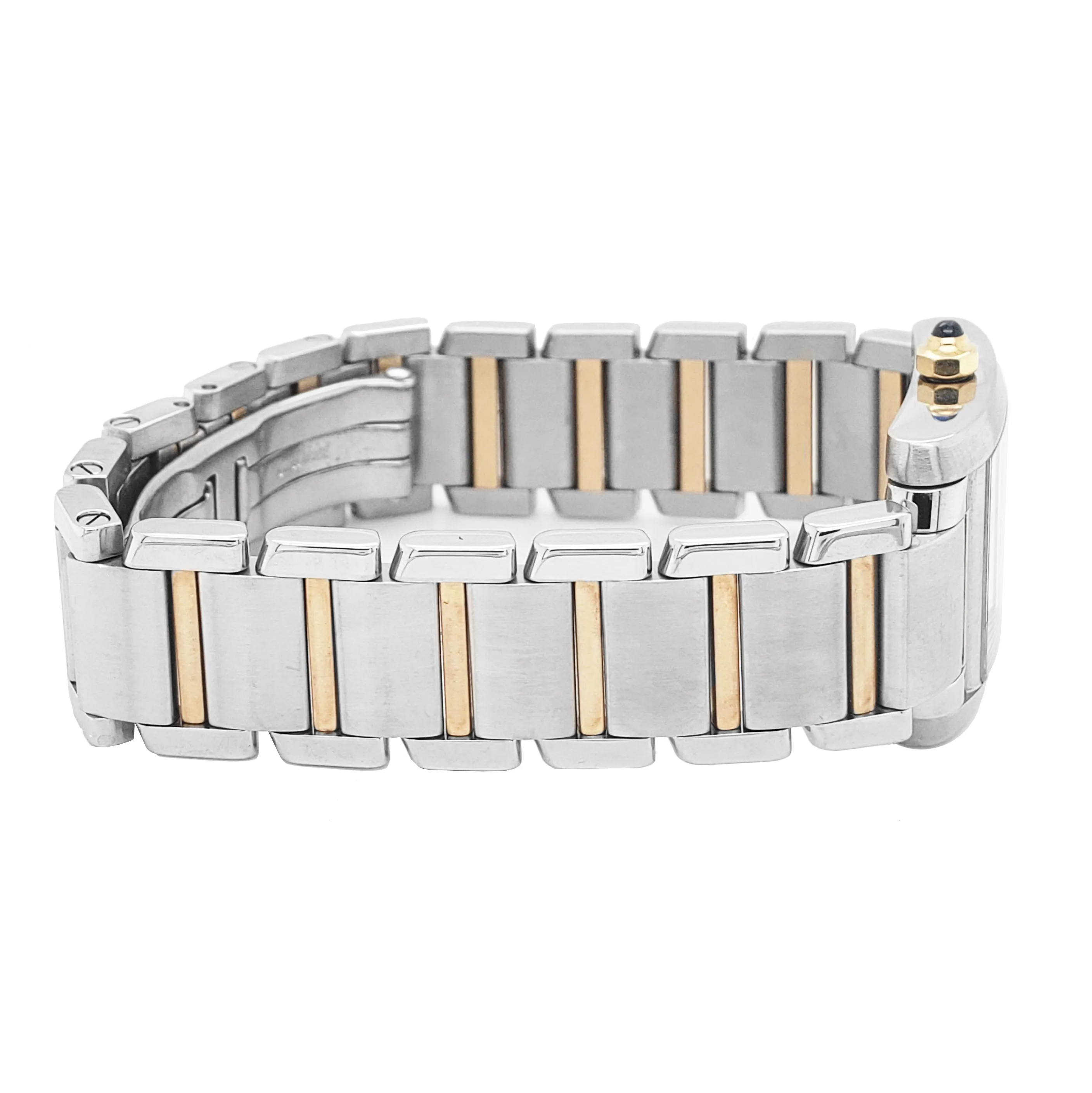 Cartier Tank Francaise Stainless Gold Roman Two-Tone Quartz Watch 2384 W51007Q4