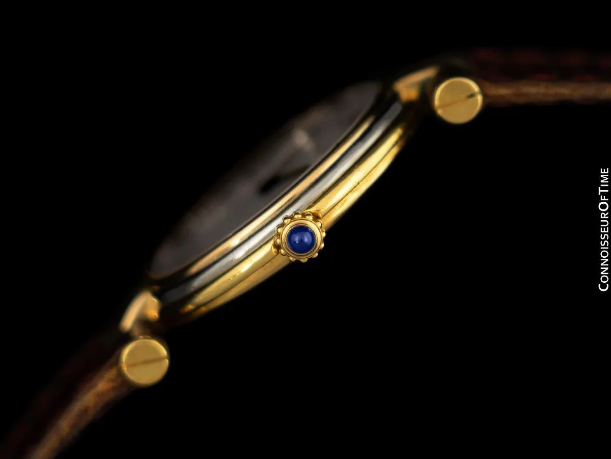Cartier Vendome Trinity Ladies Solid 18K Gold Watch - Yellow, White & Rose Gold