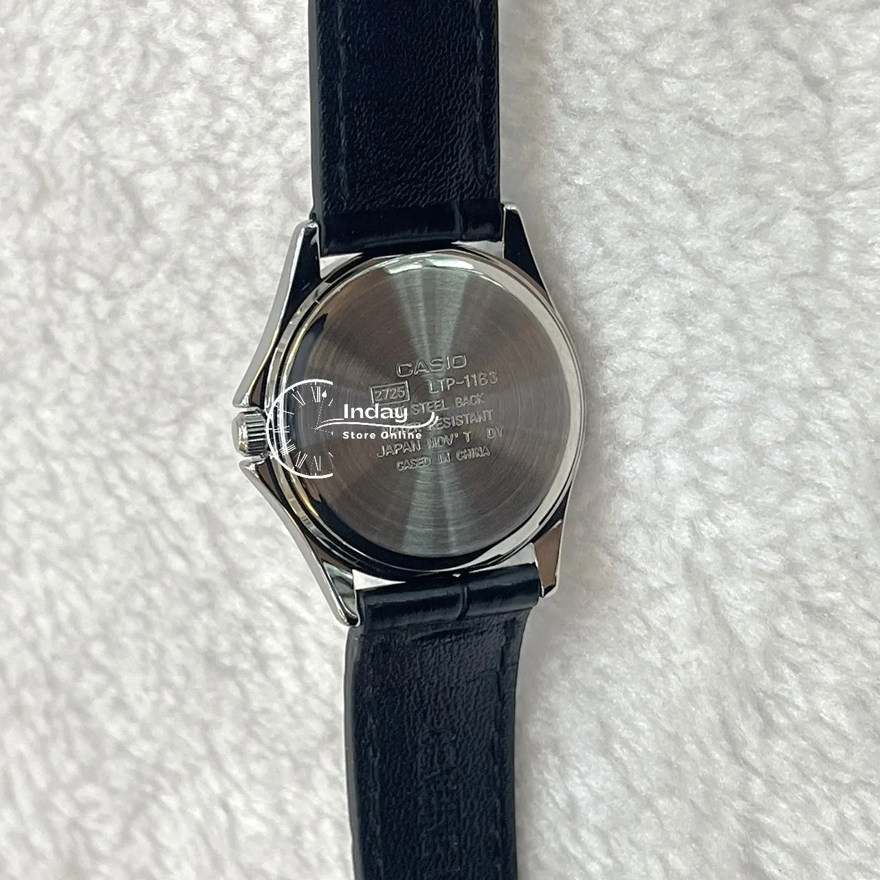 Casio Fashion Women's Watch LTP-1183E-7A Mineral glass Black Leather Strap