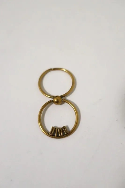 Christian Dior Hanging Circle Logo Ring Size 7