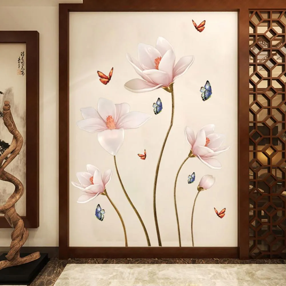 Colorful 3D Butterfly Flower Removable Wall Sticker