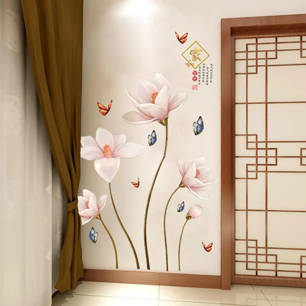 Colorful 3D Butterfly Flower Removable Wall Sticker