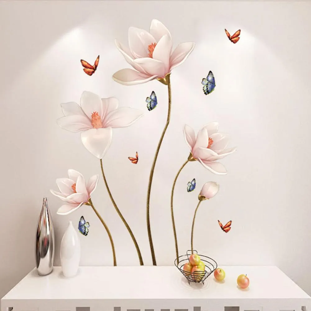 Colorful 3D Butterfly Flower Removable Wall Sticker