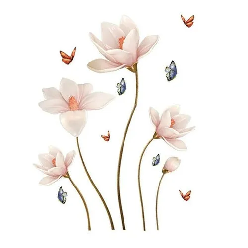 Colorful 3D Butterfly Flower Removable Wall Sticker